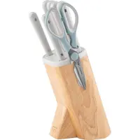 Berghoff Leo Spirit, Messer-Block/Besteck-Set, Edelstahl, ABS, Edelstahl, Holz, Edelstahl, Holz