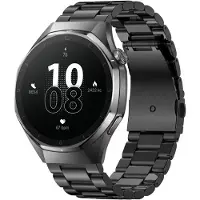 Forever xBase SW-720 Wasserdichte Smartwatch für Herren mit großem schwarzen Stahlarmband