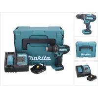 Makita DHP 482 SY1J Akku Schlagbohrschrauber 18 V 62 Nm + 1x Akku 1,5 Ah + Ladegerät + Makpac
