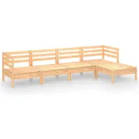 vidaXL 5-tlg. Garten-Lounge-Set Kiefer Massivholz