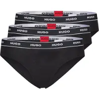 HUGO Dreierpack Slips aus Stretch-Baumwolle mit Logo-Bund Grösse S