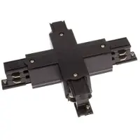 LEDKIA Verbindungsstück Typ X für 3-Phasenstromschienen Schwarz