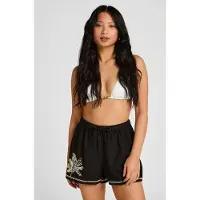 Hunkemoller Beach Shorts Palm Schwarz