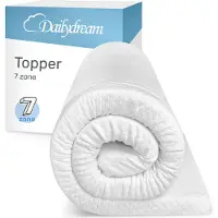 Nivion Dailydream Matratzentopper 7-Zonen Model S/M – 160x200 cm – Höhe 5 cm – Matratzenauflage, für Bauch-, Seiten- und Rückenschläfer geeignet