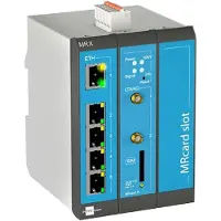 Insys Microelectronics icom MRX3 LTE, mod. LTE-Router, Ethernet-WAN, Schnelles Ethernet, SIM-Karten-Slot, Blau, Grau