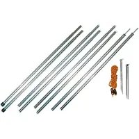 Eurotrail Markisengestänge 20 mm 200 cm aluminiumgrau 4-teilig