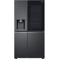 LG GSXB90MCDE, Freistehend, French door, Schwarz, Tür-zu-Tür, Sensor, Gehärtetes Glas