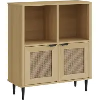 En.casa Kommode 'Lukhomso' mit 2 Türen 85 x 75 x 30 cm Eicheoptik