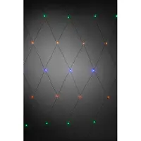 Konstsmide - LED Lichternetz, 64 bunte Dioden, 24V Außentrafo, schwarzes Kabel ; 3749-500