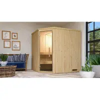 Weka Elementsauna VARBERG Eck Gr. 2 Sparset 7,5 kW OS inkl. digitaler Steuerung x B x T x H x 194 x 177 x 199