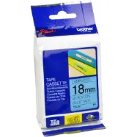 Brother Schriftbandkassette TZe-541, selbstklebend, L 8 m x B 18 mm, blau/schwarz
