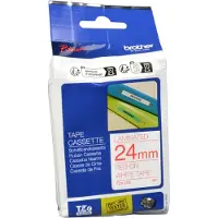 Brother Schriftbandkassette TZe-252, 24 mm, weiß/rot