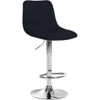 CLP Barhocker Lex Stoff schwarz Gestell Farbe chrom