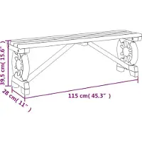 vidaXL Gartenbank 115 cm Massivholz Tanne