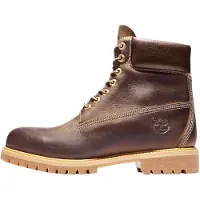 Timberland für Herren. TB1270972141 Wasserdichte Lederstiefel mit Schnürverschluss 6 Inch Premium dunkelbraun (46 W), Wohnung, Schnürsenkel,