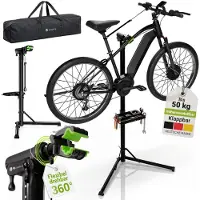 Juskys Klappbarer Fahrrad Reparaturständer - höhenverstellbar, bis 50 kg, lackschonende Gummibeschichtung