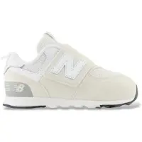 New Balance Unisex für Kinder. NW574V1 Sneaker 574 NEW-B Hook & Loop, weiß (23.5 W), Wohnung, Klettverschluss, Lässig, Grau, Kinderbekle