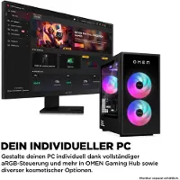 HP OMEN 35L GT16-0674ng, AMD Ryzen 7, 8700F, 32 GB, DDR5-SDRAM, 1 TB, Windows 11 Home