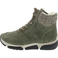 Rieker Damen High Top Sneaker Stiefelette warm gefüttert sportlich 45955, Größe:38 EU, Farbe:Grün