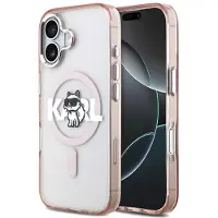 Karl Lagerfeld case passend für IPHONE 17 kompatibel mit MagSafe KLHMP17SHGCHGKBP (IML Choupette Sketch Logo) pink