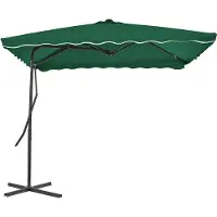 vidaXL Sonnenschirm mit Stahl-Mast 250x250 cm Grün