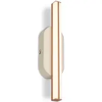 Briloner LED Wandleuchte 7x30x5,5 cm 7W 600lm, 3000K Warmweiß Warm Grey-Coffee - Wandlampe Flur Schlafzimmer Wohnzimmer