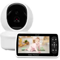 Saaf Babyphone - Inkl. Kamera und Monitor - Steuerbar/neigbar - Sprechfunktion - 5" Bildschirm