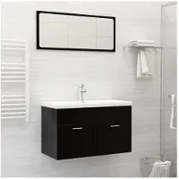 vidaXL Einbauwaschbecken mit Wasserhahn 81x39x18 cm Keramik Weiß