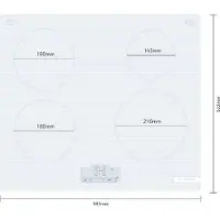 Bosch | Kochfeld | PUE612BB1J | Induktion | Anzahl Brenner/Kochzonen 4 | Touch | Timer | Weiß
