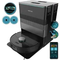Cecotec Conga X70, Beutellos, Schwarz, Rund, Staubbeutel, Ladend, Mopp, Schrubben, Sweep