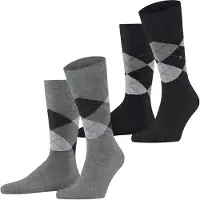 Burlington Socken "Everyday Argyle", Herren, Gr. 40-46, Sockengröße, light graumelange, Baumwollmischung, Argyle-Muster, normal, Socken Socken, Einheitsgröße 40-46, klassisches Argyle-Muster