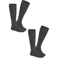Hudson Kniestrümpfe "ONLY 2-PACK", Herren, Gr. 39-42, grau, meliert, Baumwollmischung, normal, Socken Kniestrümpfe, Komfortbund mit weitem Fußausschnitt