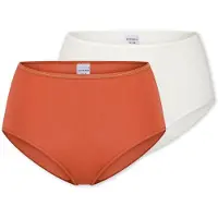 Schiesser 2er-Set: Taillenpantys in Terracotta/ Weiß - 48