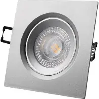 EDM 5w 380 Lumens 4000k Quadratisches Led-einbaudownlight Silber Silber One Size