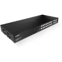 Lindy 38334, AV-Matrix-Umschalter, 3840 x 2160 Pixel, 18 Gbit/s, DTS, LPCM, Schwarz, Metall
