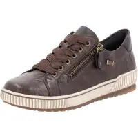 Remonte Damen Sneaker aus Leder in Herbstfarben mit Reißverschluss D0700, Größe:38 EU, Farbe:Braun