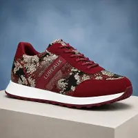 Lureaux Silent Red Tsunami Runners - - Schöne bunte Schuhe - Einzigartiger Druck - Herren