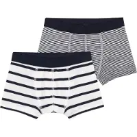 Petit Bateau Boxershorts - 2er-Pack - Navy/Weißgestreift - - 2 Jahre (92) - Boxershorts