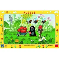 Dino Toys Puzzle Maulwurf und Erdbeeren 15 Teile