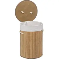 5 Five runder Wäschekorb aus Bambus, 48 l
