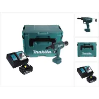 Makita DRV 250 RG1J Akku Blindnietsetzgerät 18 V 20 kN Brushless + 1x Akku 6,0 Ah + Ladegerät + Makpac