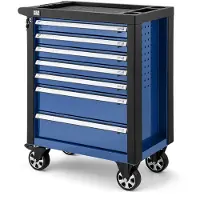 OEM Hochleistungs-Geräteschubfahrzeug blau, 7 Ladungen, 76,5 cm, Schubfahrzeug, 4 Räder, max. Belastung 190 kg