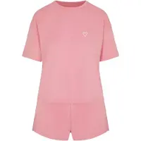 Hunkemoller Pyjama-Set aus Baumwolle Rosa