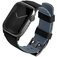 Uniq Linus AiroSoft Silikonarmband für Apple Watch | 44/45/46/49 mm - Midnight Black