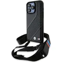 BMW Bmhcp15x23pscck Iphone 15 Pro Max 6.7 M Edition Carbon Stripe&strap Handyhülle
