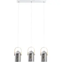 Naeve Pendelleuchte "VIDRIO" in silber - (L)11.5 cm x (B)64 cm x (H)141 cm | Gr.: onesize
