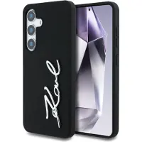 Karl Lagerfeld Etui Silicone Metal Signature Logo Do Samsung Galaxy S25 Czarny