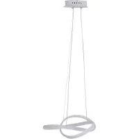 Näve Pendelleuchten - LED Pendelleuchte d: 56cm "ODRIVE", Hängelampe im Design Style, aus Metall und Kunststoff in weiß, 130 cm hoch, Ø 56 cm, inkl. LED – dimmbar