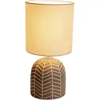 Näve Tischleuchten - Keramik Tischleuchte "FOLIO" H: 27,5cm braun, Tischlampe im Scandi Style, aus Keramik in braun, 27,5 cm hoch, Ø 14 cm, E14-Fassung – Schnurschalter