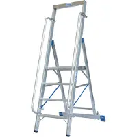 Krause STABILO Stufen-StehLeiter mit großer Standplattform 1x4 Stufen, 127747